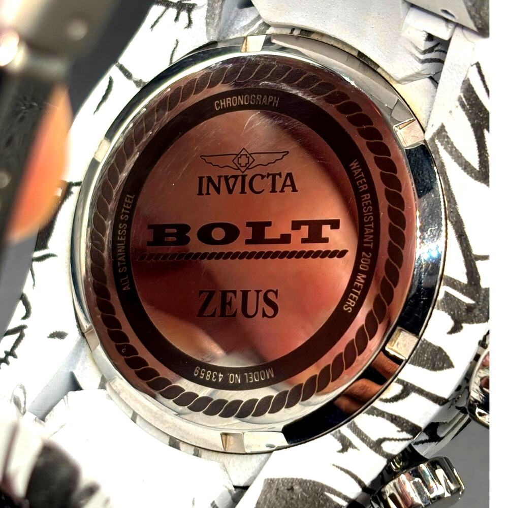 Invicta Bolt Zeus 43859 Chronograph 53mm Aqua Plated Men’s Watch 200M - Picture 10 of 17